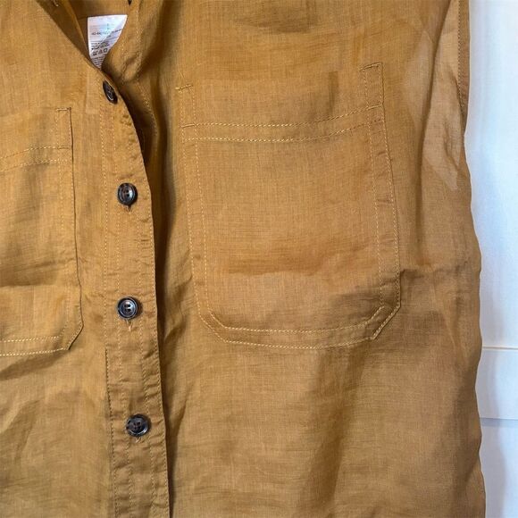 Banana Republic Women's Brown Sleeveless Safari Shirt Size S - Picture 6 of 10